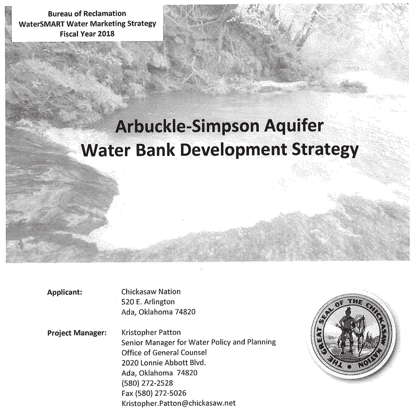 Arbuckle-Simpson Aquifer Water Band Development Strategy