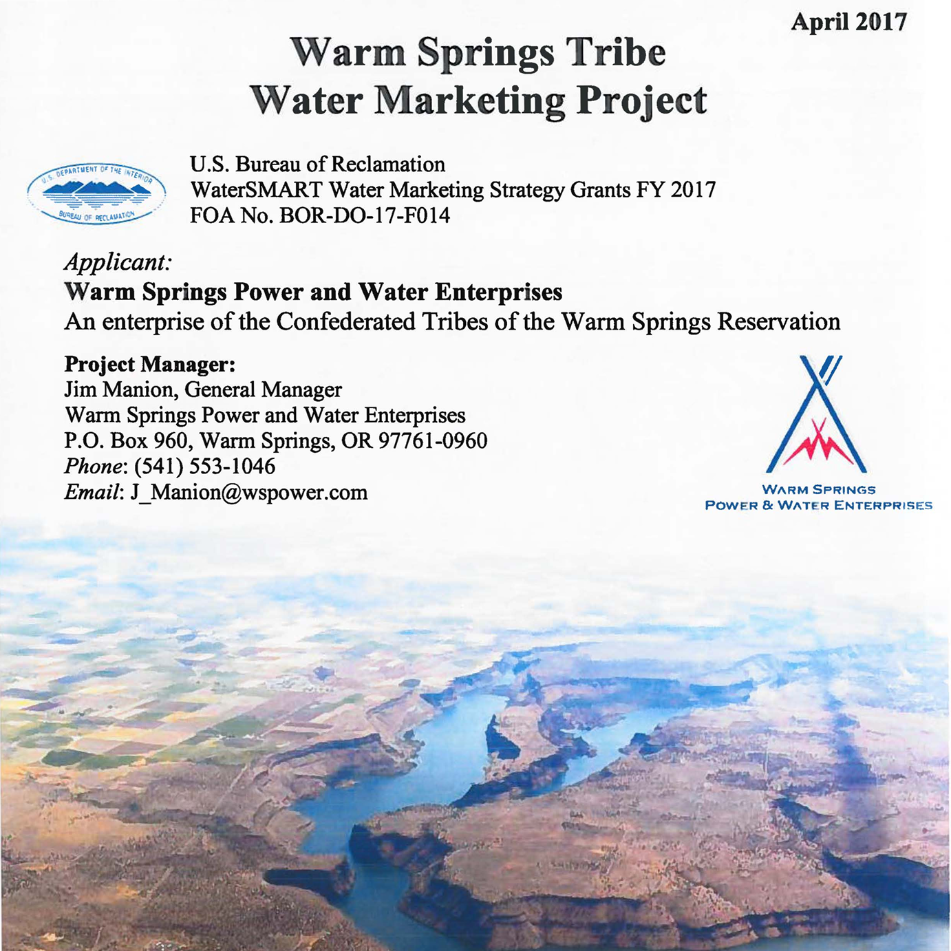Warm Springs Tribe  Water Marketing Project