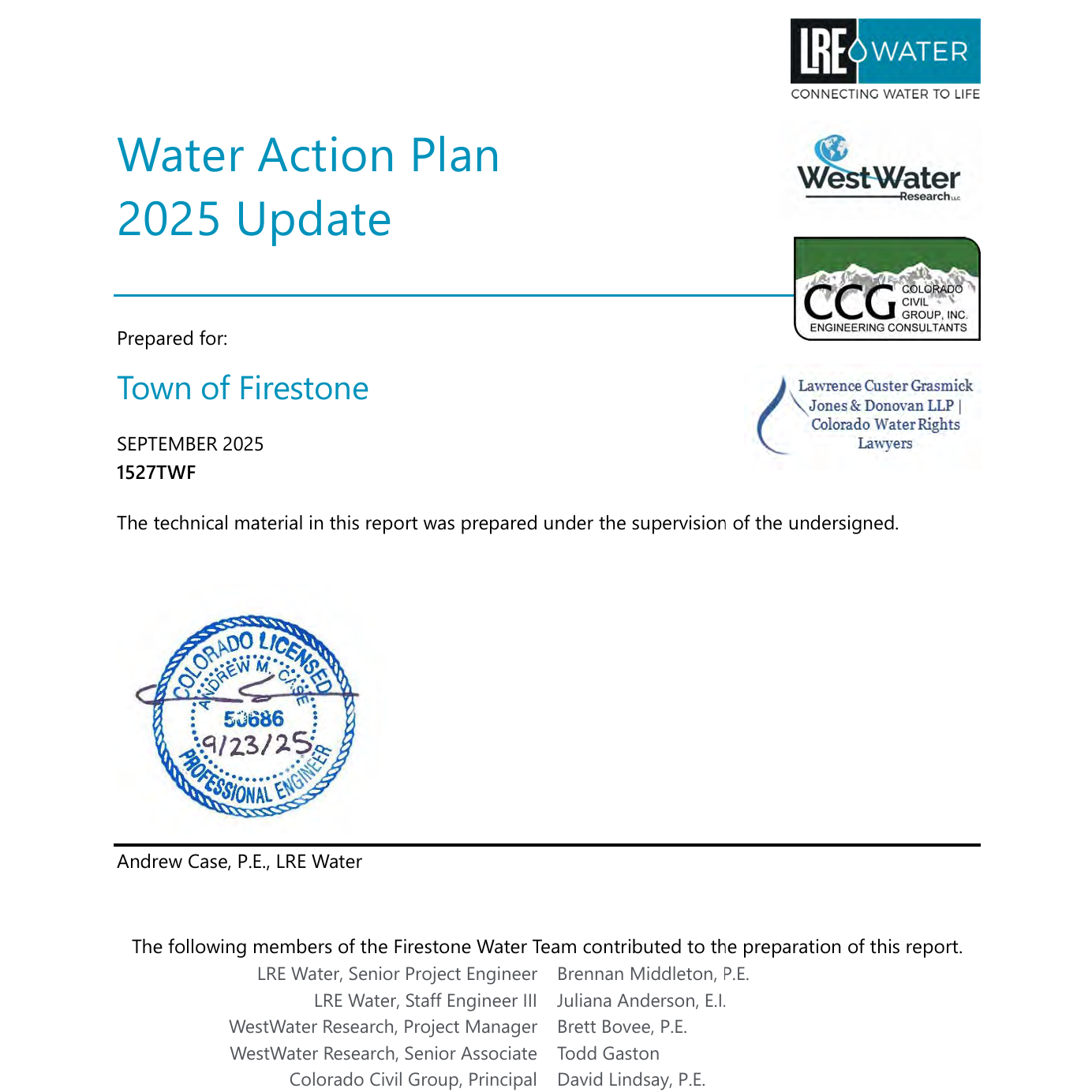 Water Action Plan  2025 Update 